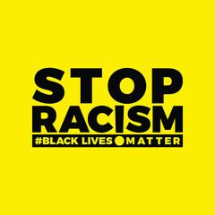 Black Lives Matter Banner for Social Media, Poster, T-Shirt with Modern Design