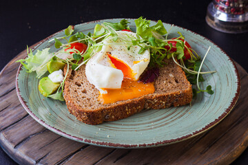 Delicious and healthy breakfast with simple products