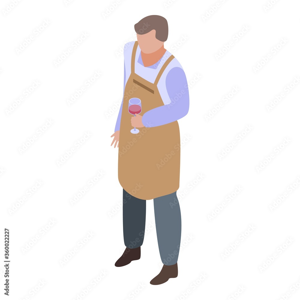 Poster winemaker icon. isometric of winemaker vector icon for web design isolated on white background