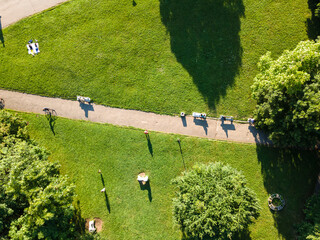 Aerial view of South Park in Sofia, Bulgaria
