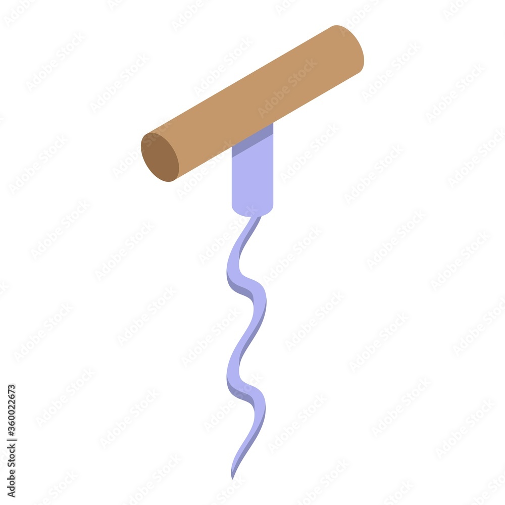 Aufkleber corkscrew icon. isometric of corkscrew vector icon for web design isolated on white background