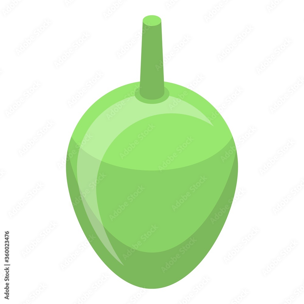 Poster green grape grain icon. isometric of green grape grain vector icon for web design isolated on white 