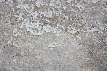 white peeling paint on the surface