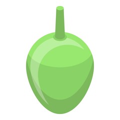 Green grape grain icon. Isometric of green grape grain vector icon for web design isolated on white background