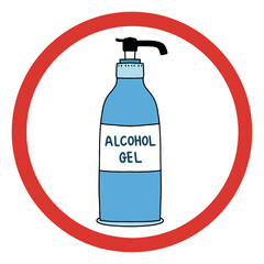 Hand Wash Gel Vector. Cartoon, Icon< Vector illustration