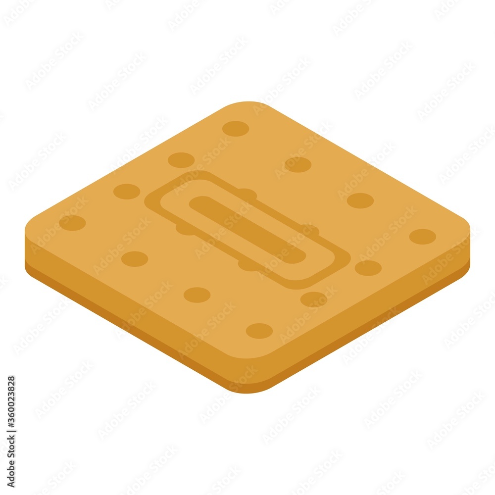 Poster confectioner cookie icon. isometric of confectioner cookie vector icon for web design isolated on wh