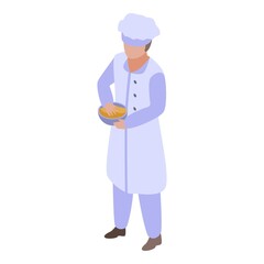 Chef baker icon. Isometric of chef baker vector icon for web design isolated on white background
