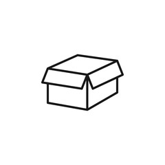Box icon flat vector illustration
