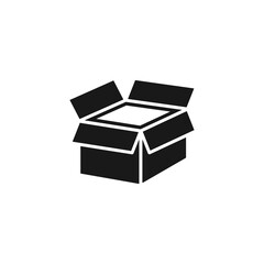 Box icon flat vector illustration