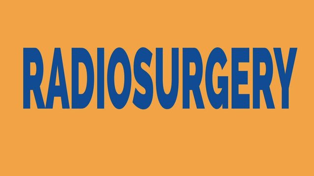 Radiosurgery animated words. Kinetic typography.
