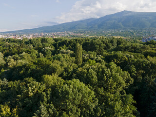 Aerial view of South Park in Sofia, Bulgaria
