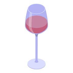 Old wine glass icon. Isometric of old wine glass vector icon for web design isolated on white background