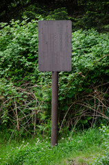 sign in the woods