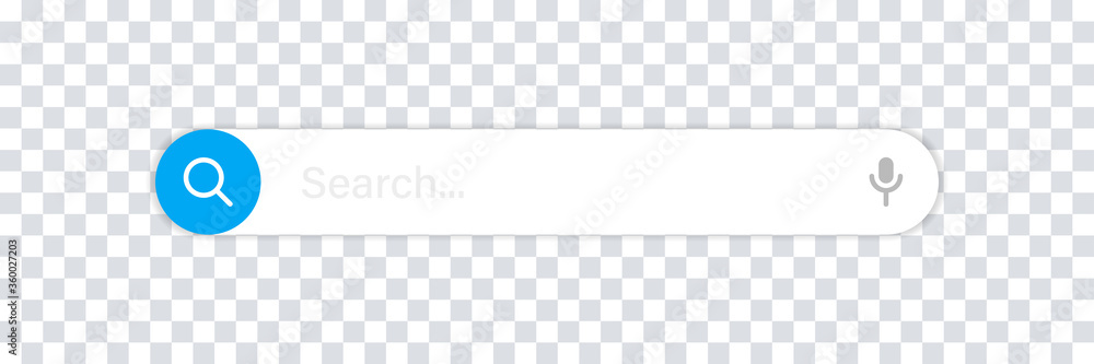 Poster search bar. vector isolated web element. search bar box with shadow. internet technology www. stock 
