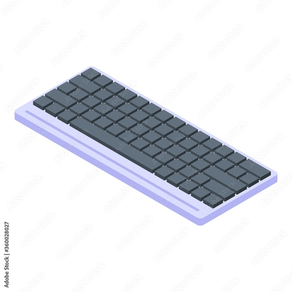 Fototapete keyboard icon. isometric of keyboard vector icon for web design isolated on white background