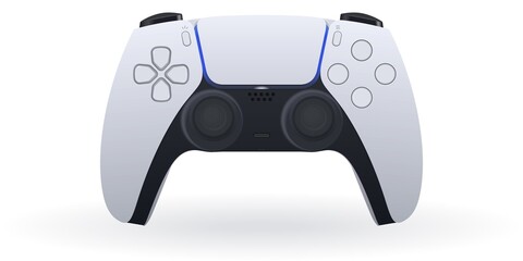 High Detailed Controller Vector Illustration. Joystick Or Gamepad Isolated On A White Background
