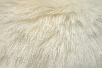 abstract background of an elegant warm white fur close up