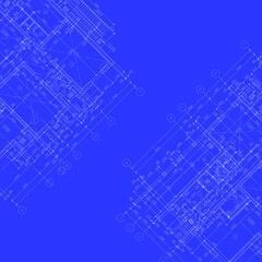 Detailed architectural plan. Vector blueprint. Modern abstract background.