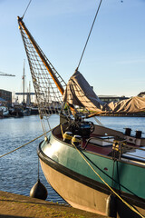 Stern of a typicl t Dutch flat-bottomed boat