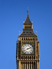 Fototapeta na wymiar The Big Ben clock tower in London, England, UK.