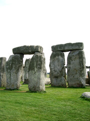 Trilithon structures in the prehistoric Stonehenge Monuments, near Amesbury, in Wiltshire, England, UK.