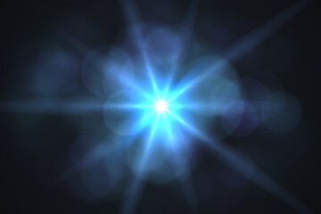 Abstract Natural Sun flare on the black background, flare light transition, effects sunlight, lens flare