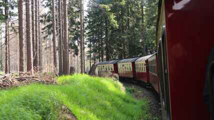 Fototapeta premium Harzer Brockenbahn - Urlaub in Deutschland Wernigerode