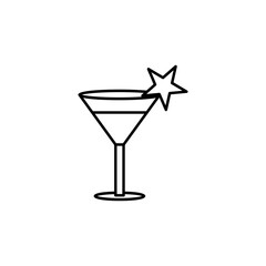 cocktail line icon. Signs and symbols can be used for web, logo, mobile app, UI, UX
