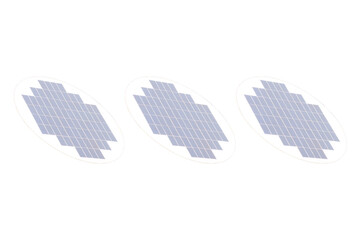 mobile solar panels isolated on a white background. renewable energy concept. eco concept.