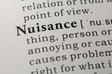 Fototapeta premium definition of nuisance