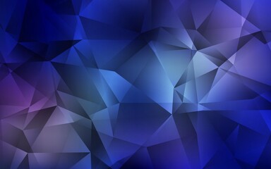 Fototapeta na wymiar Dark BLUE vector gradient triangles texture. Shining colorful illustration with triangles. Textured pattern for your backgrounds.