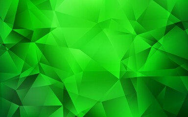 Plakat Light Green vector polygon abstract background. Glitter abstract illustration with an elegant triangles. Brand new style for your business design.