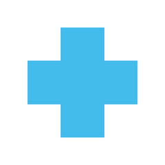 Medical cross flat style icon vector design