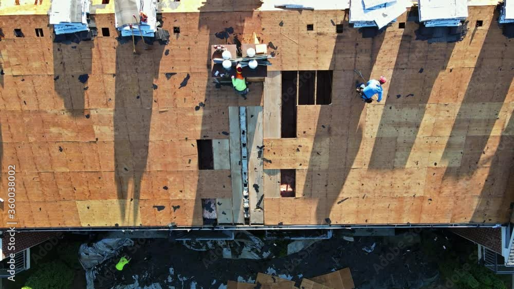 Wall mural east brunswick nj us. 20 june 2020: removal of old roof and replacement with new roof shingle being 