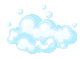 Illustration of soap suds with bubbles.