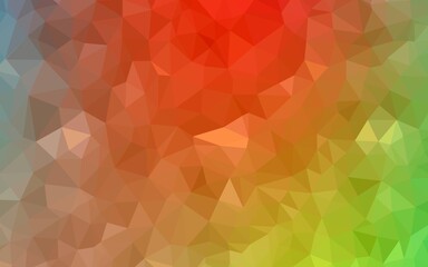 Light Red, Yellow vector abstract mosaic background. Colorful illustration in abstract style with triangles. Brand new design for your business.