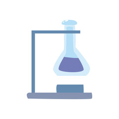 chemistry flask flat style icon vector design