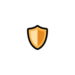 Shield  Vector Icon. Heraldic Emblem Isolated Cartoon Style Emoji, Emoticon Illustration
