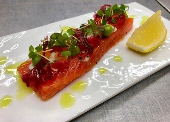 サーモンのカルパッチョ