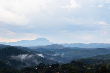 mountain landscape with clouds