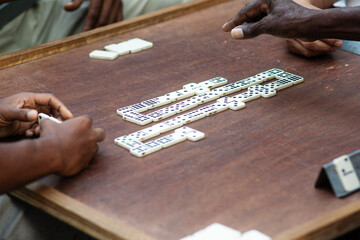 Playing Domino on the streets of Cuba