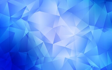 Light BLUE vector polygon abstract background. A sample with polygonal shapes. Completely new template for your banner.