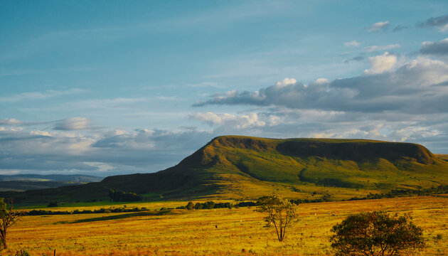Mountain in Chapada dos Veadeiros National Park, Goias, Brazil. Adventure travel destination.