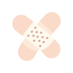 Medical adhesive bandage flat style icon vector design