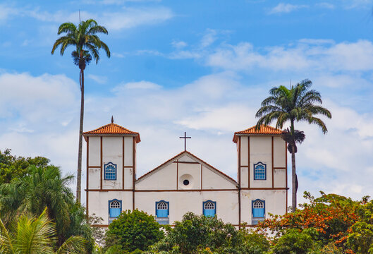 Colonial Church in Pirenopolis, Goias, Brazil. Travel destination with historical buildings and preserved nature.