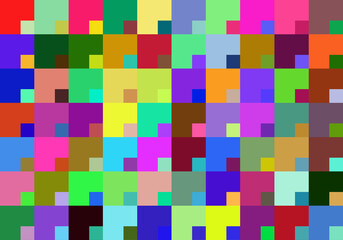 seamless pattern from small and big colorful squares