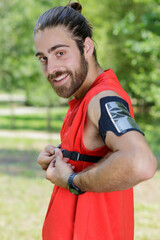 Fototapeta premium running athlete man runner training cardio