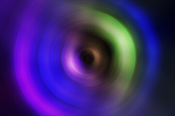 Abstract colorful background, with crossing circles and ovals. Light motion illustration.