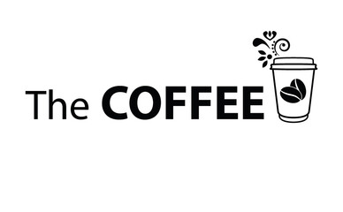 the coffee logo, coffee shop.  cafeteria poster, logotype cafe emblem vector