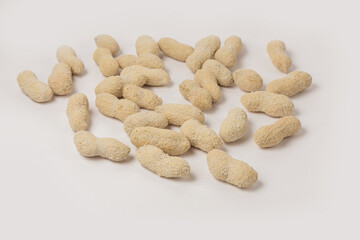 peanuts on white background